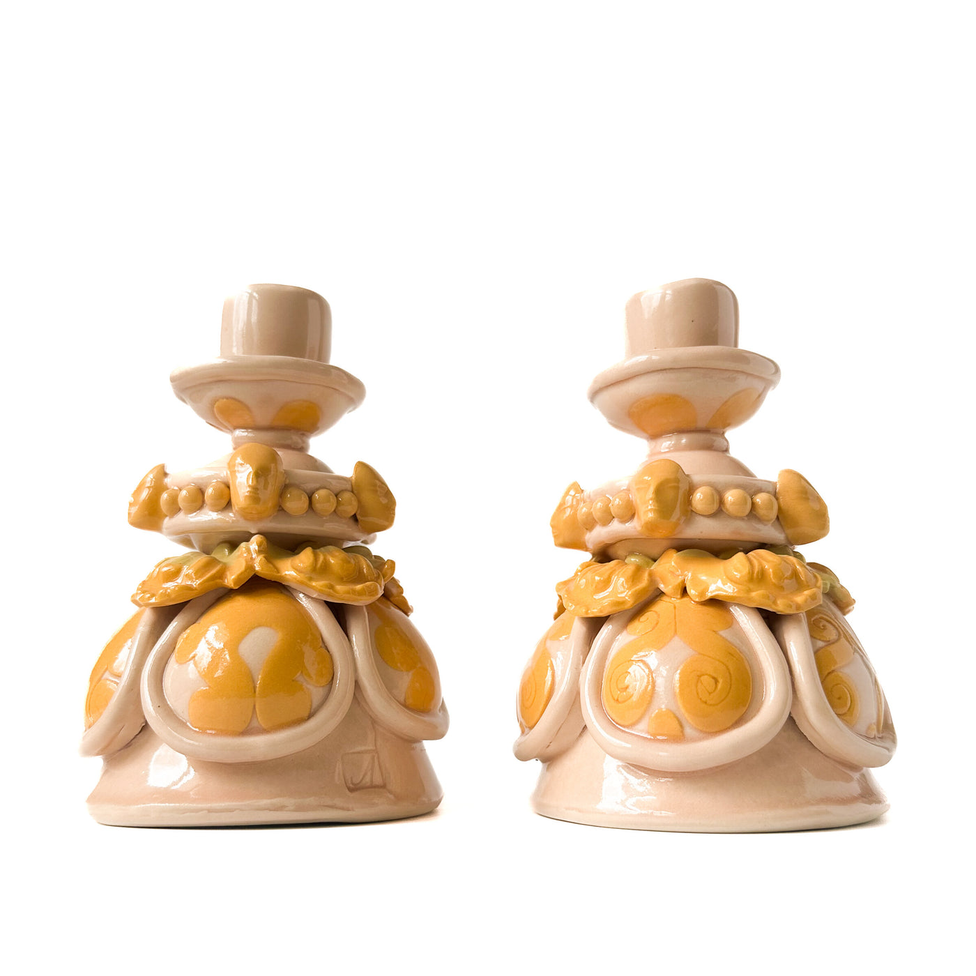 Pink Petticoat Candleholders