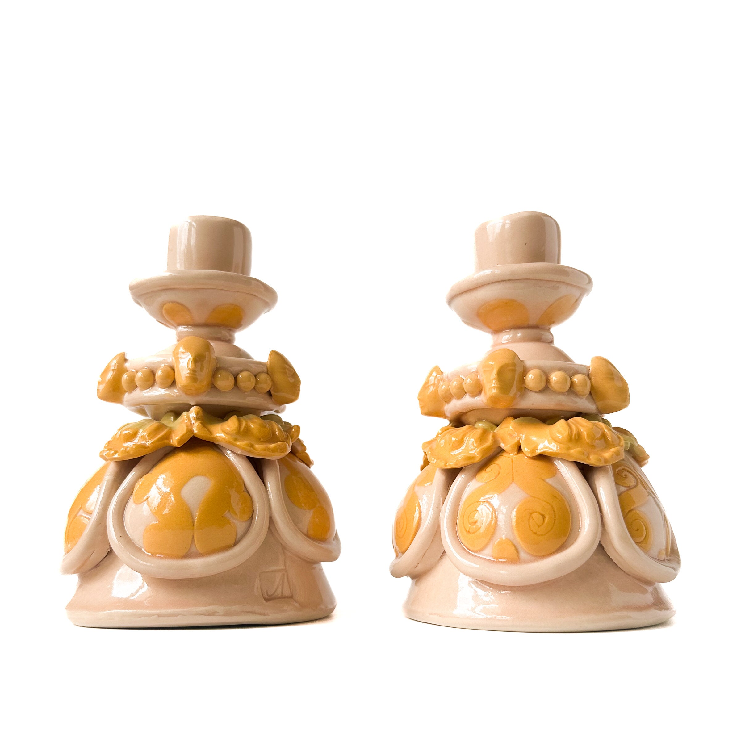 Pink Petticoat Candleholders