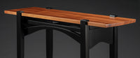 Hawaiian Koa Bridge Console Table with Black Legs