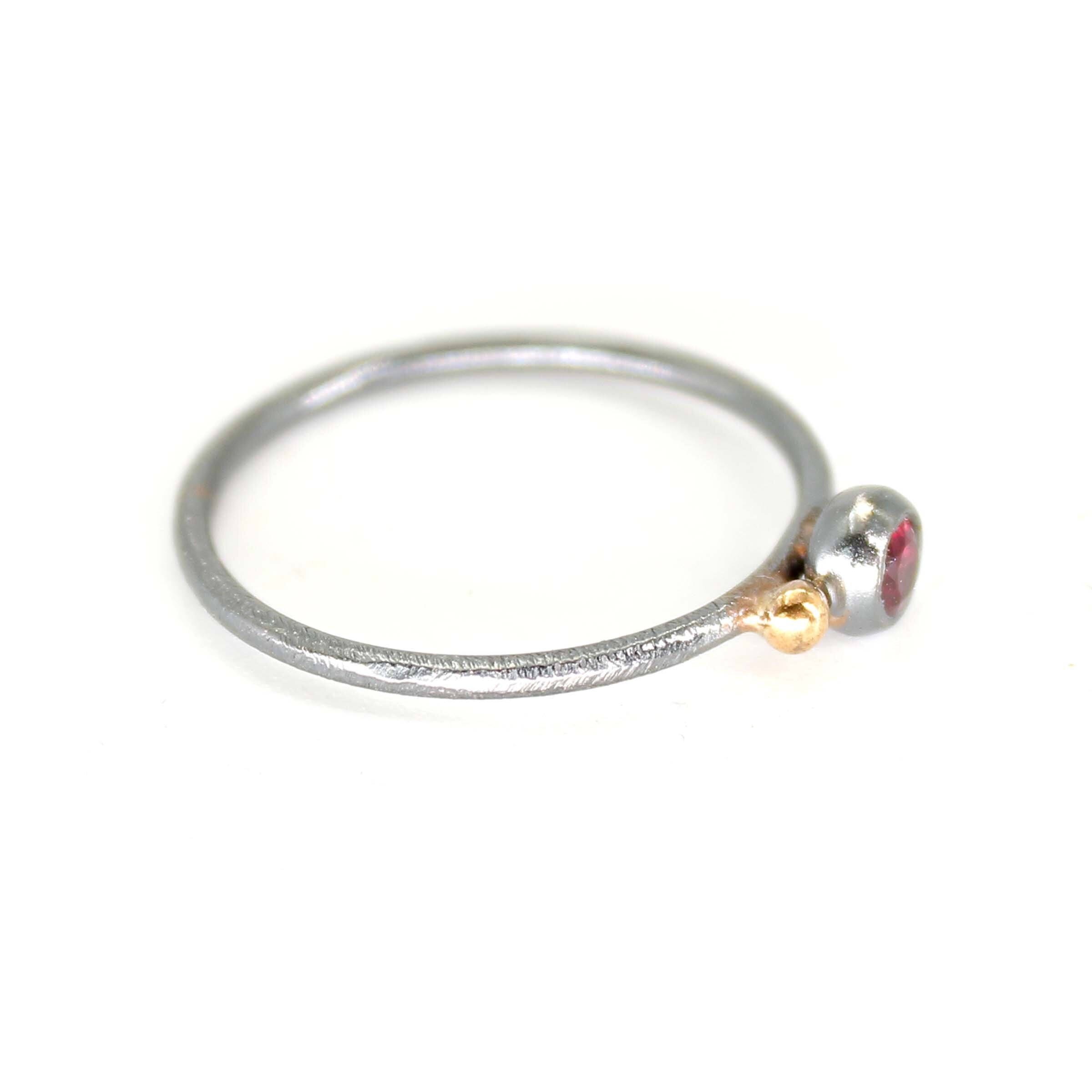 Red Sapphire Stacking Ring