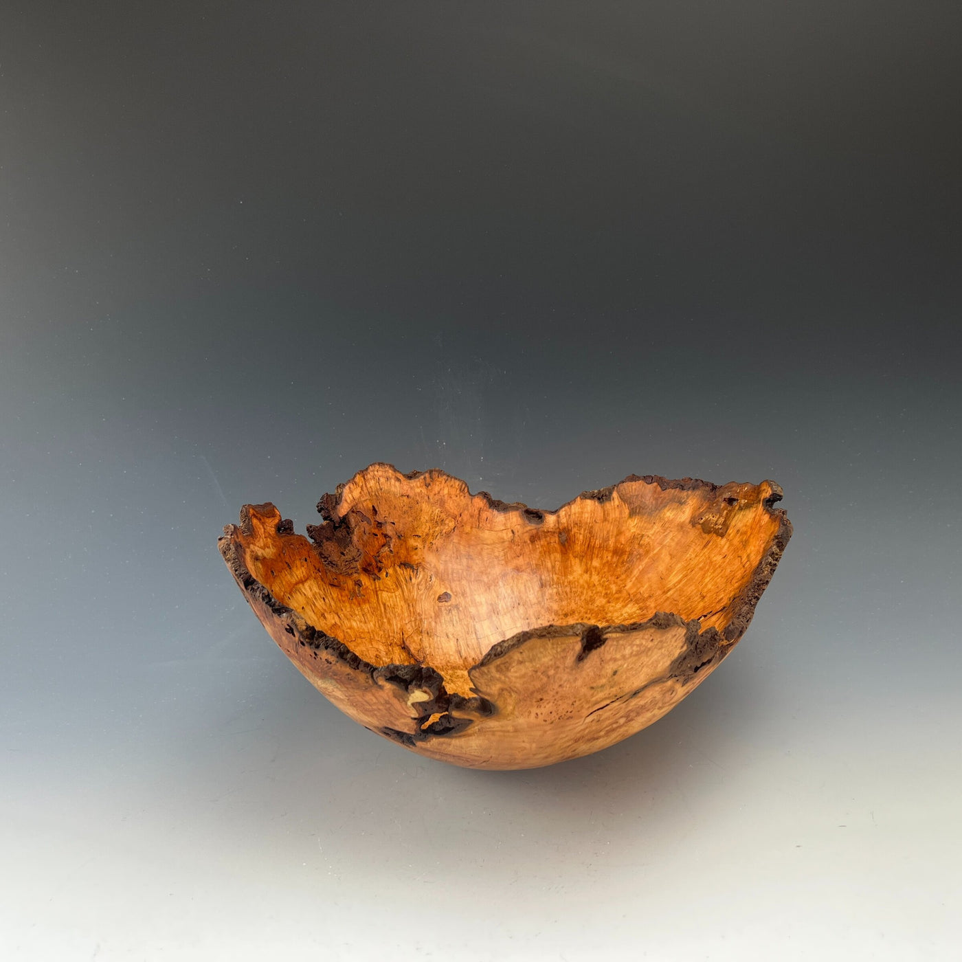 Natural Edge Cherry Burl bowl XVI