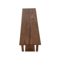 Walnut and Tiger Maple Console Table with Shelf