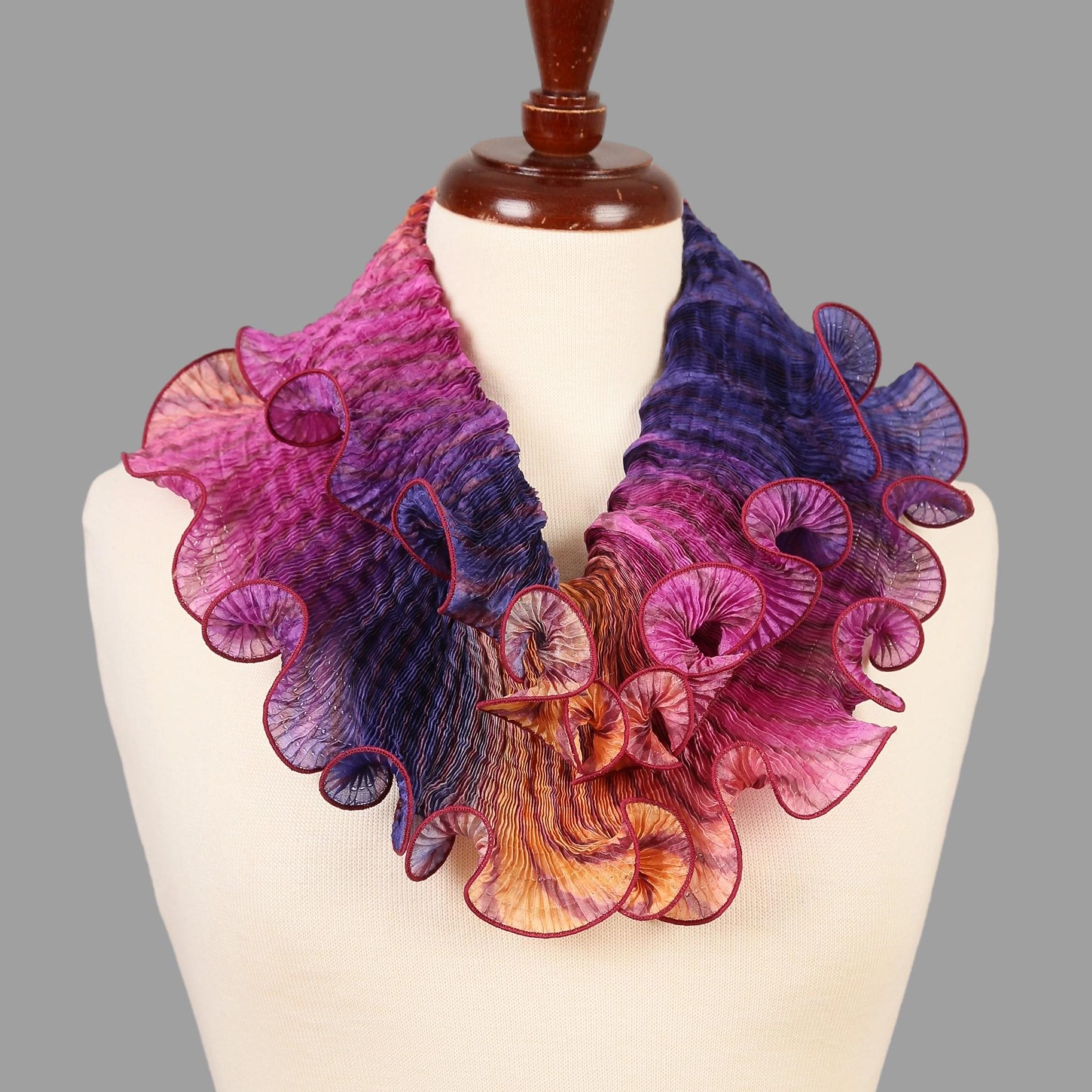 Infinity Scarf in Purple & Peach