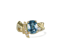 Natural Blue Zircon Ring