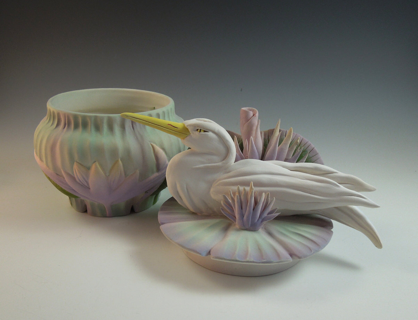 Heron Waterlily Box