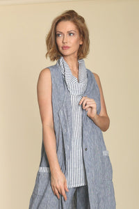 Striped Cowl Tunic