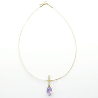 Diamonds & Lavender Quartz Pendant