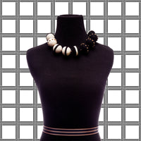Big Felt-Stripe Necklace