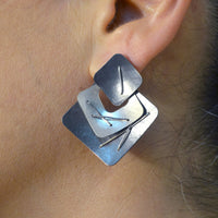Oxidized Silver Post Back