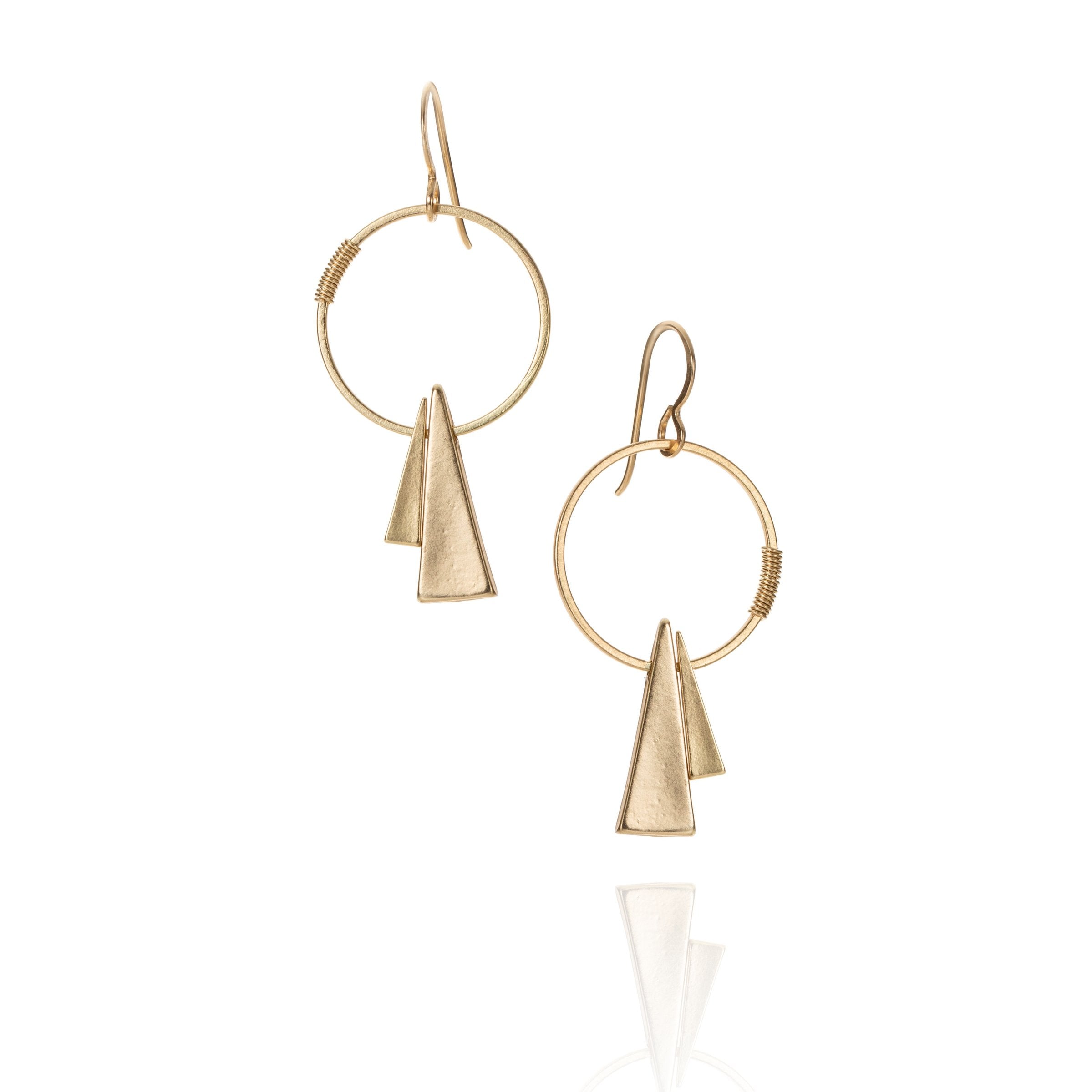 18k gold-electroplated brass with Gold Triangles