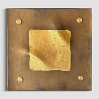 Circle Line Square Bronze and Gold Wall Squares