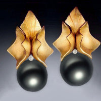 Black Tahitian Pearl Earrings II