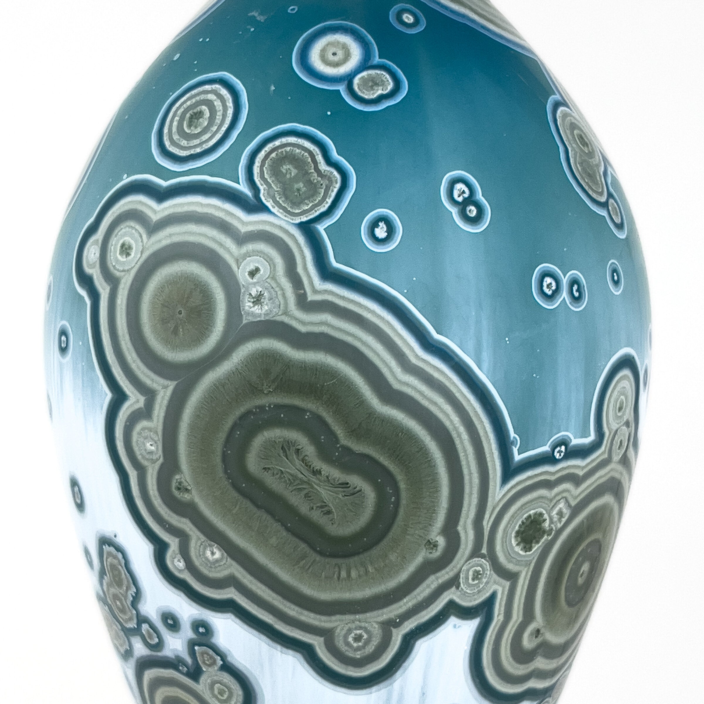 Crystalline Teardrop Ornament in Jade