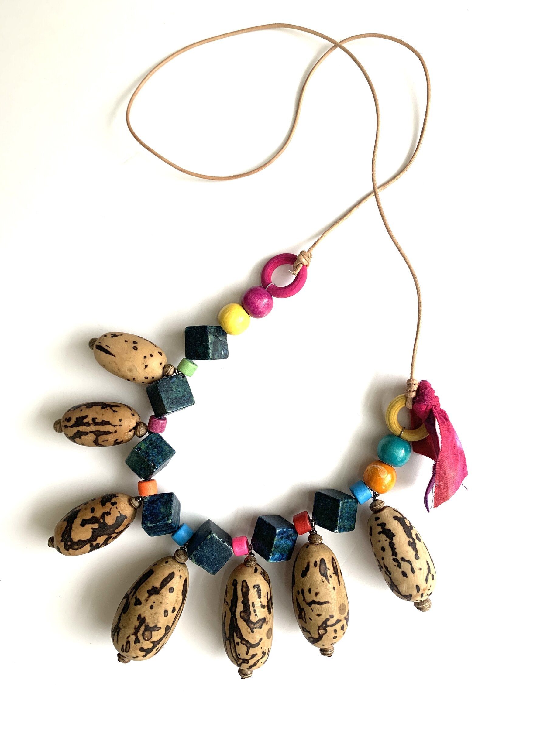 African Nut Bead Necklace
