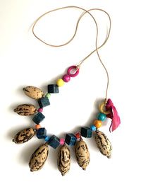 African Nut Bead Necklace