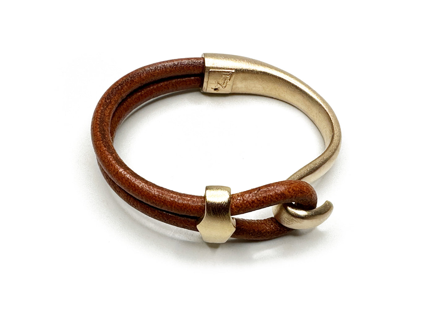 Brown/Gold Lasso Hook & Slide Bracelet