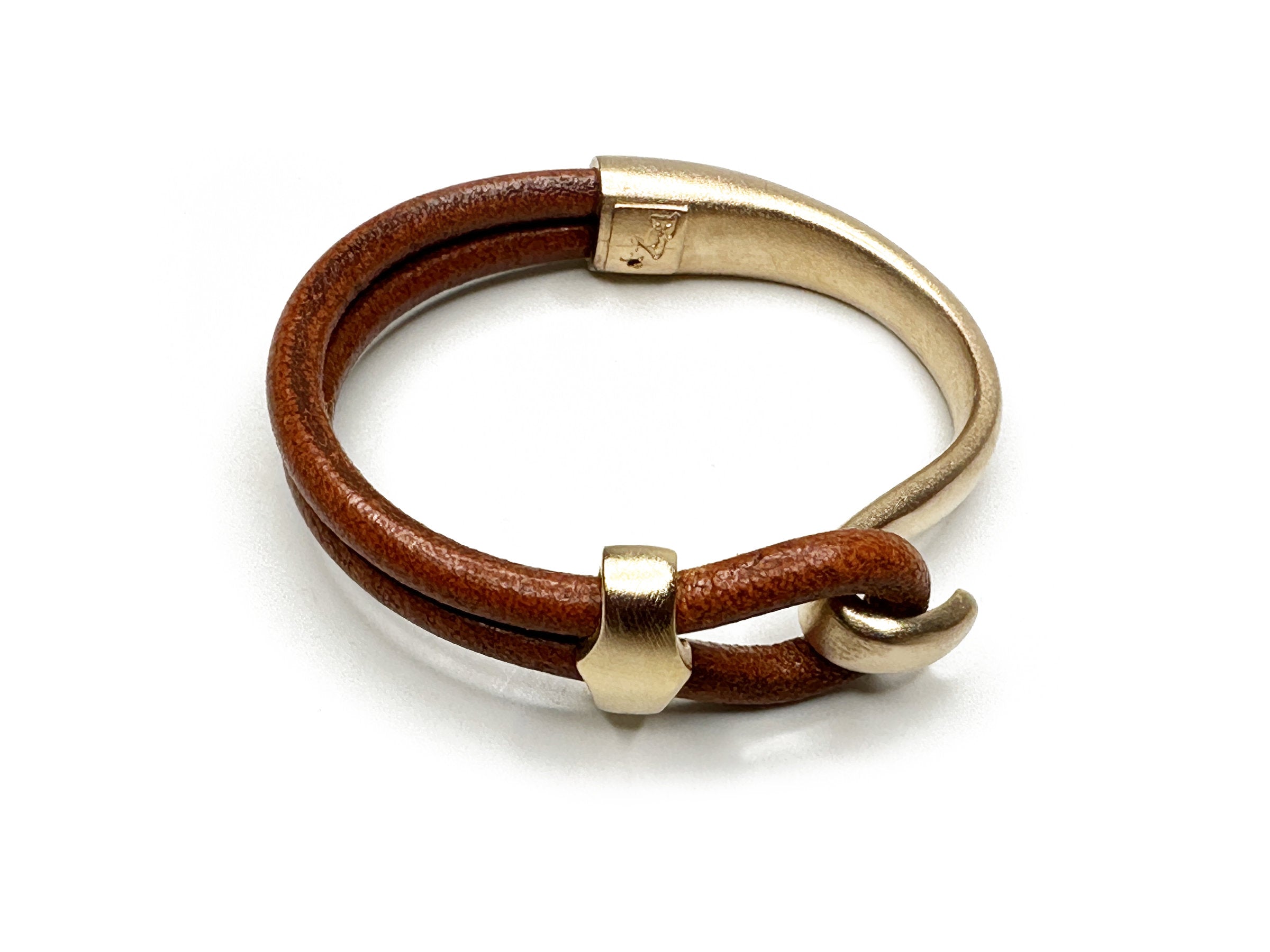 Brown/Gold Lasso Hook & Slide Bracelet