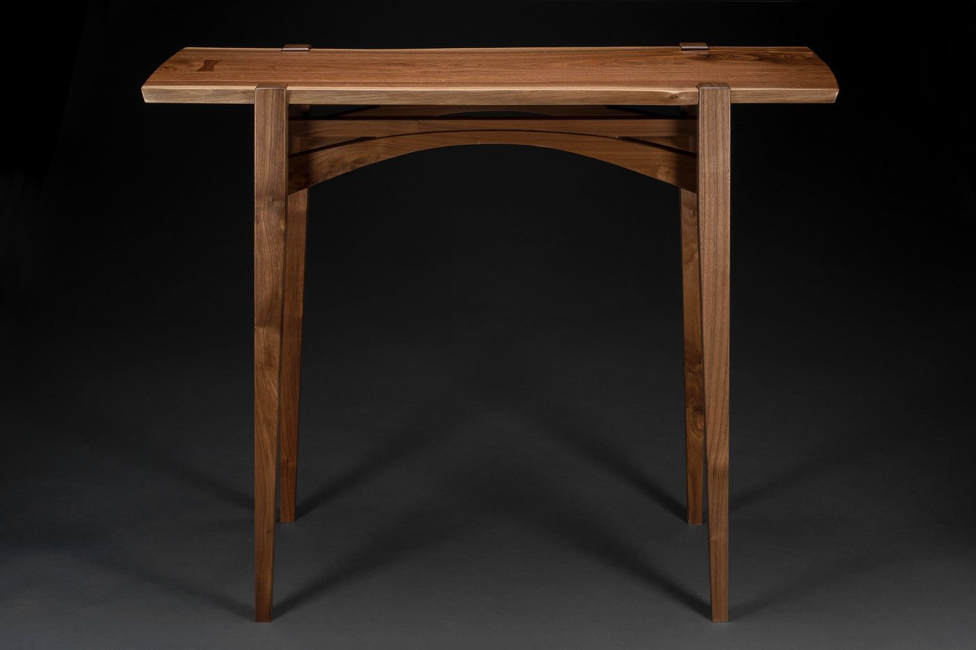 Black Walnut Bridge Console Table