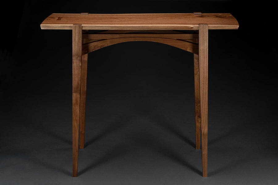 Black Walnut Bridge Console Table