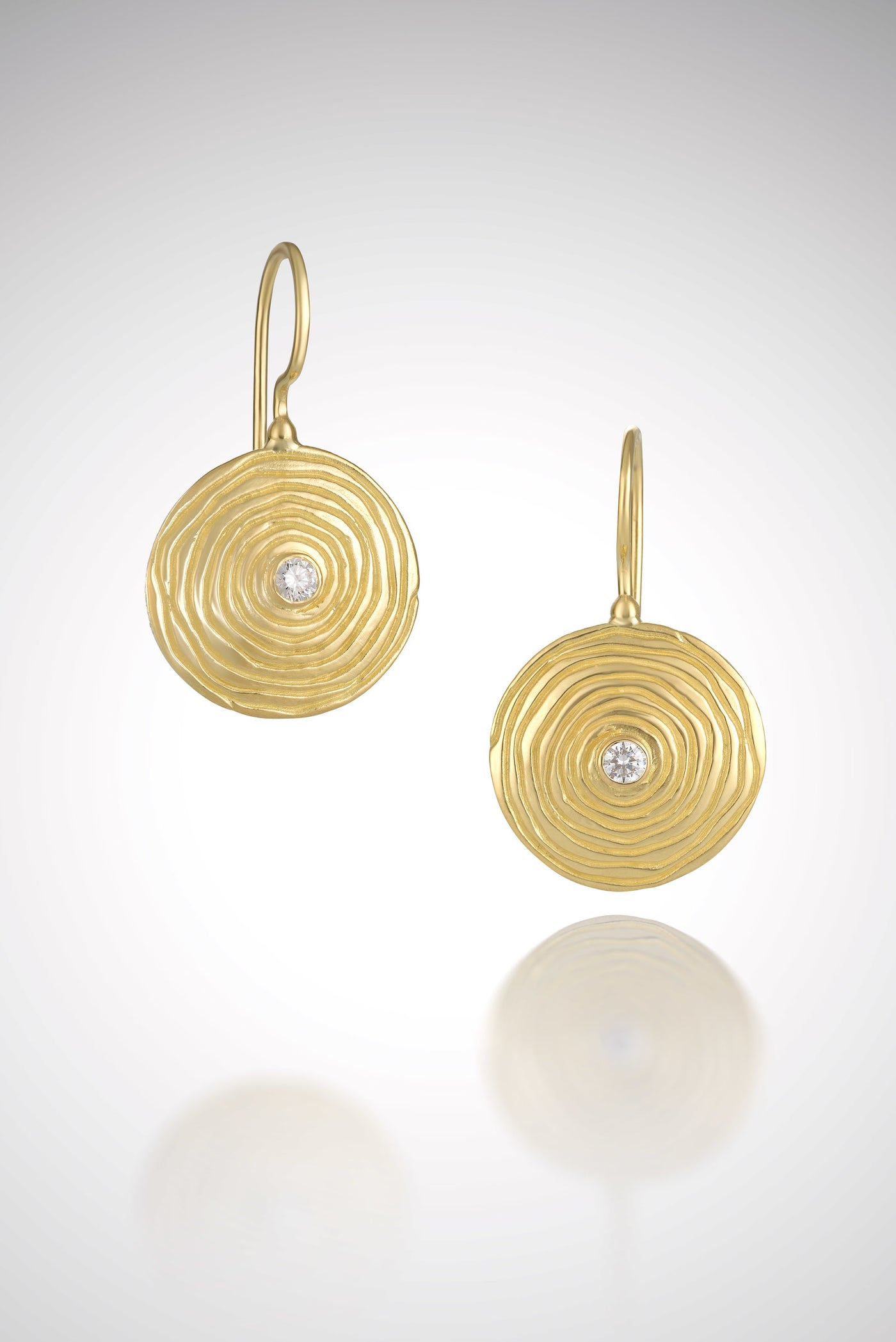 Spiral Diamond Drop Earrings
