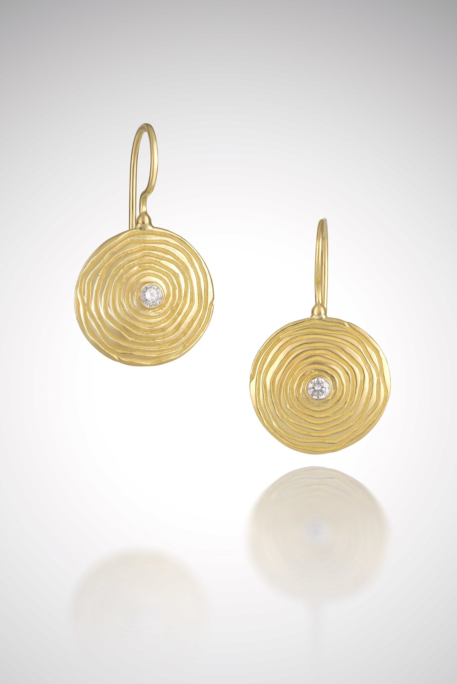 Spiral Diamond Drop Earrings
