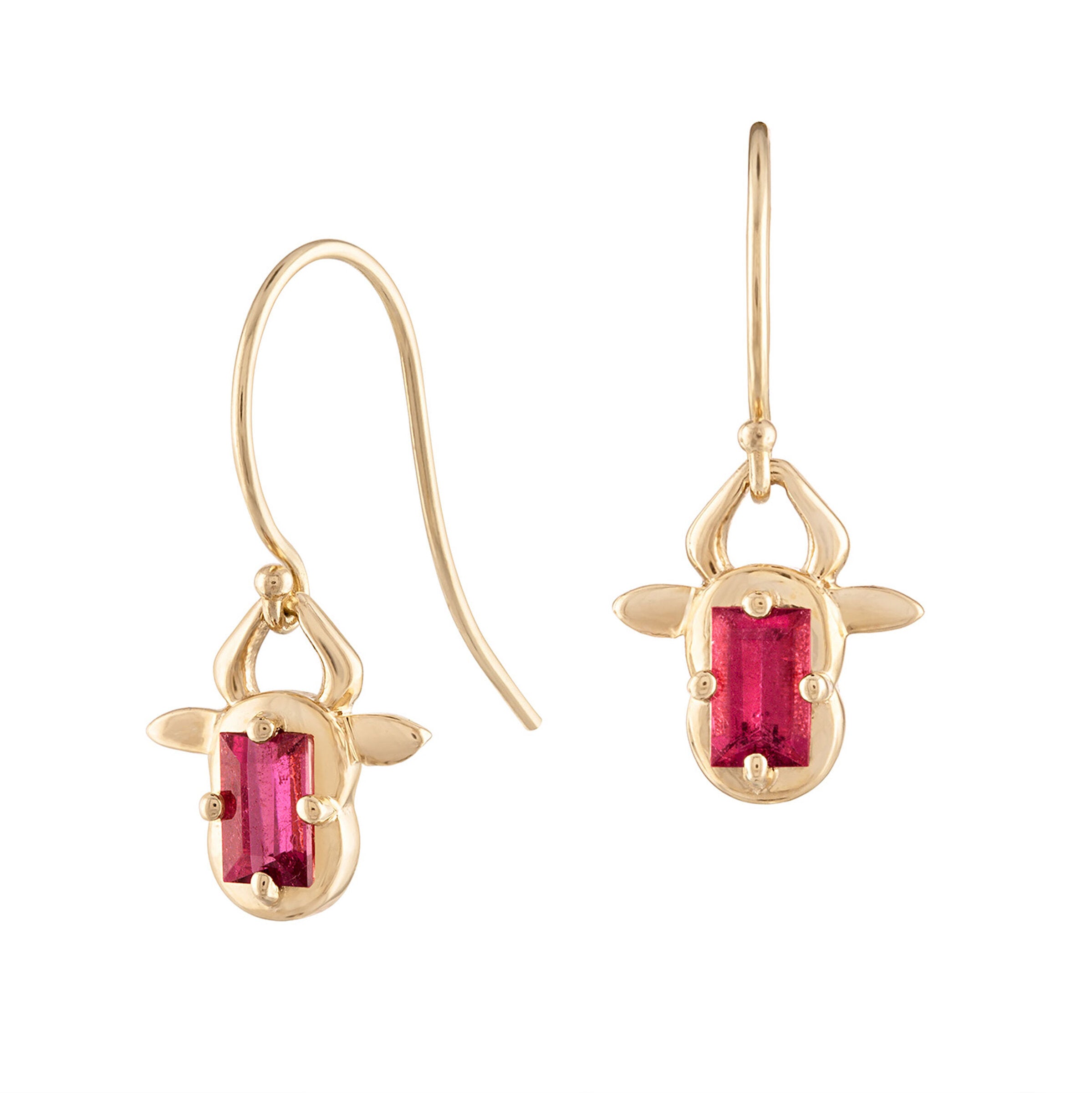 Bull Ox Tourmaline Earrings