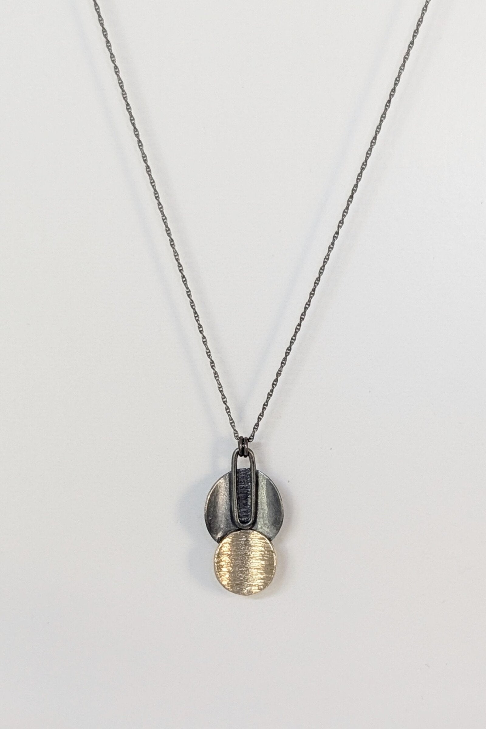 Silver & Gold Dual Circle Necklace