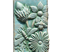 Botanical Tile in Patina Green Glaze