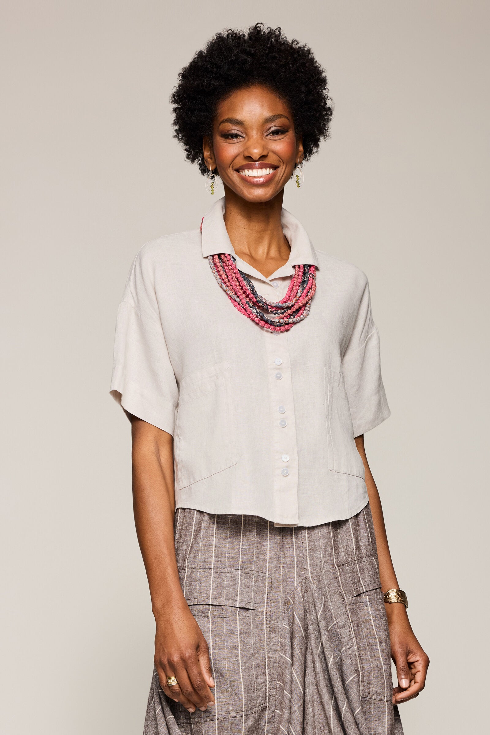 Pure Linen Lydia Camp Shirt · Artful Home