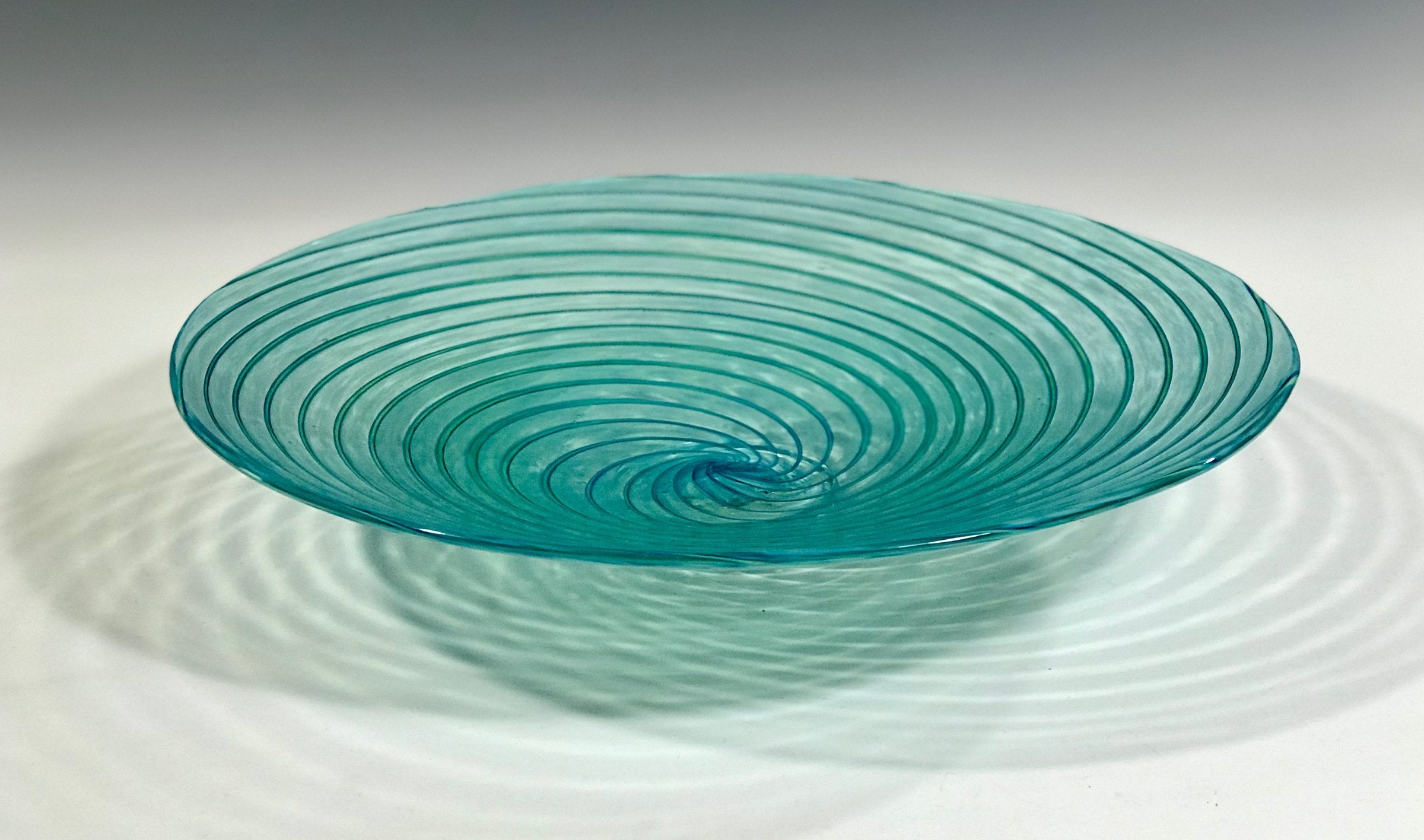 Aqua Blue Vortex Bowl