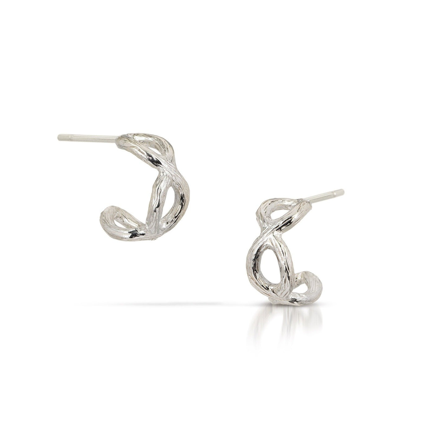 Small, Bright Silver, Sterling Silver Posts