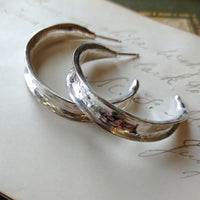 Hammered Hoop Earrings