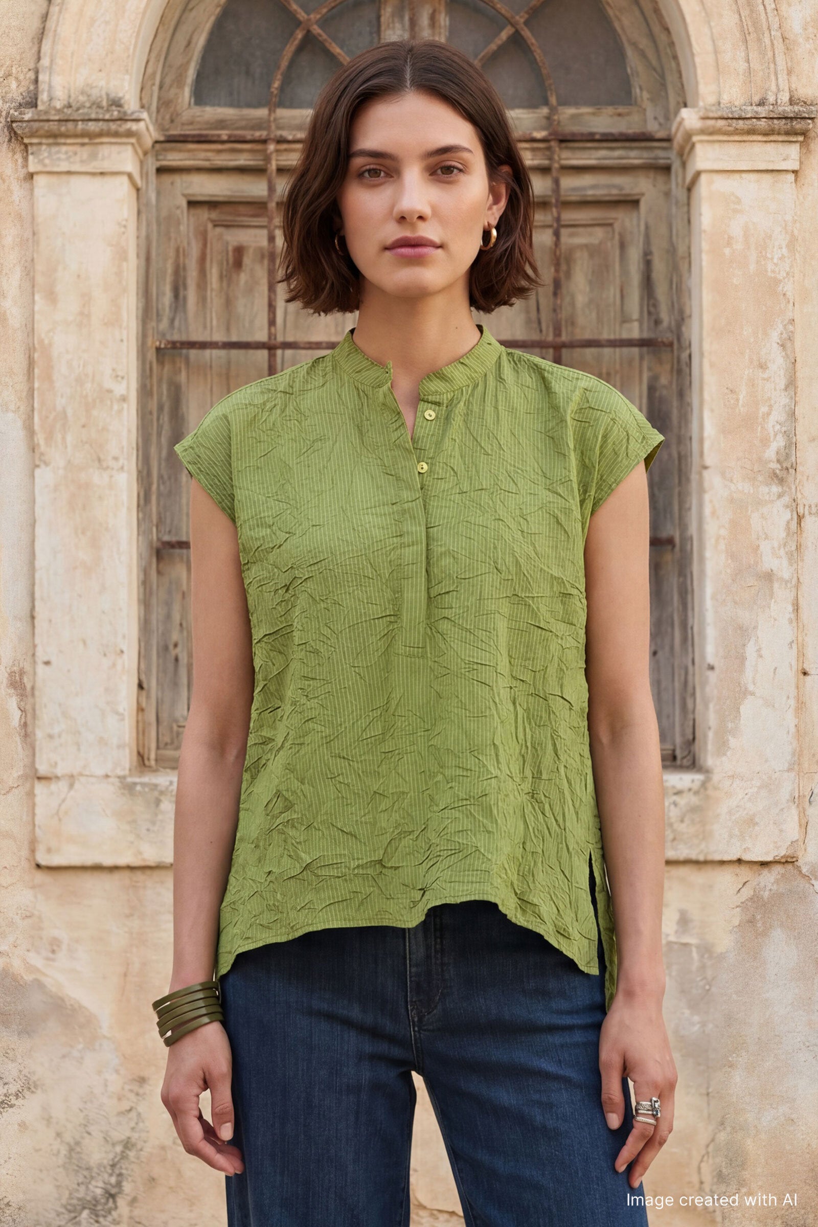 Olive Mini Stripe