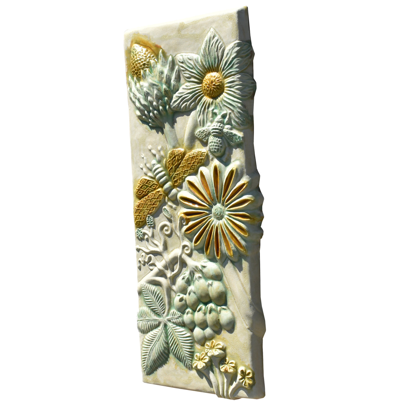 Botanical Tile in Cream, Moss, & Amber
