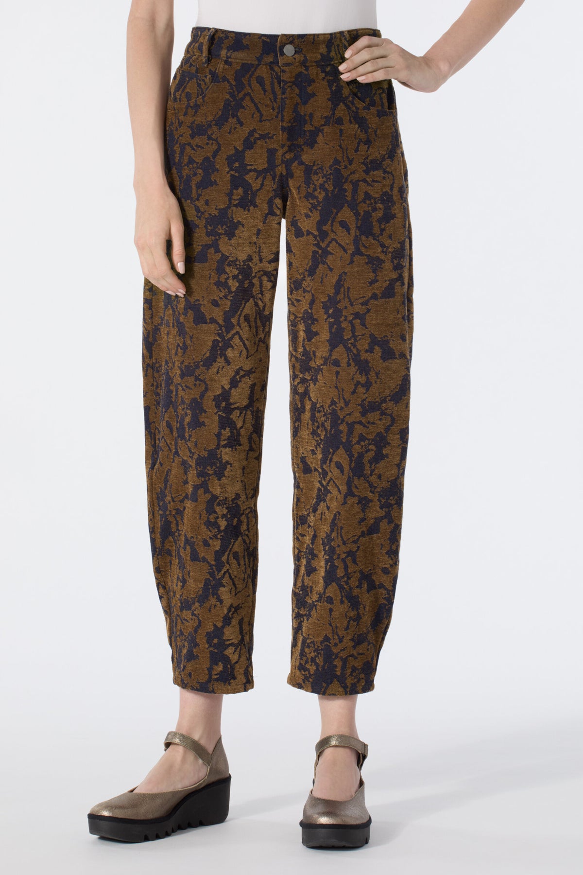 Velvet Flocked Denim Pant