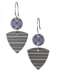 Gray with violet and aqua stripes