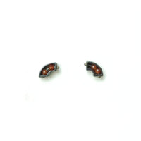 Carnelian Segment Half Arch Earrings