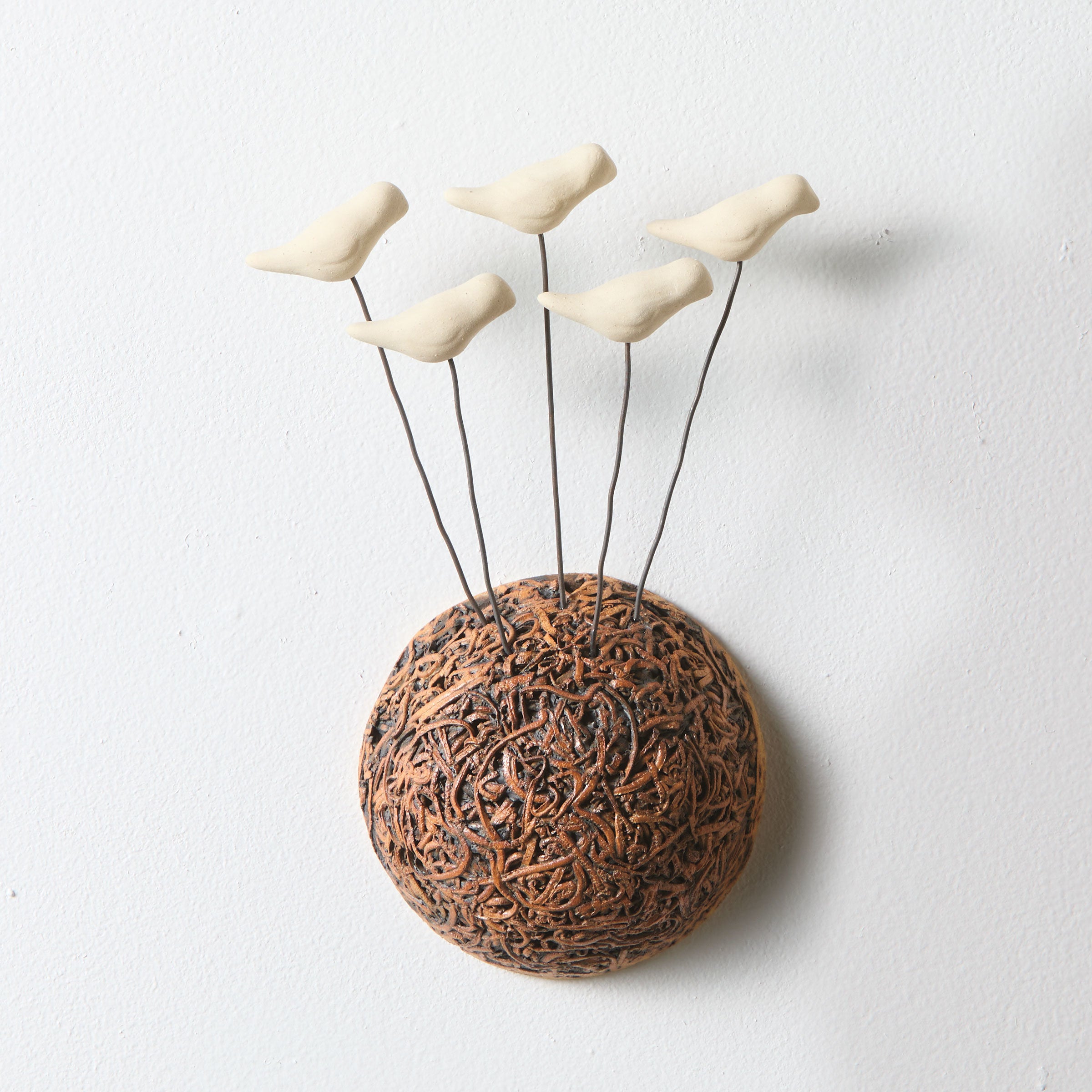 Nest with Flock of Birds