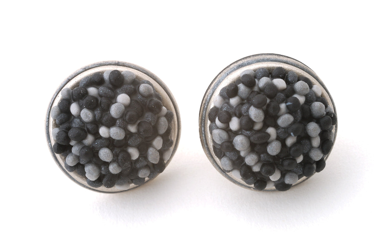 Button Earrings #133
