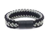 Classic Black and Silver on the Wrist  - silver framed by black