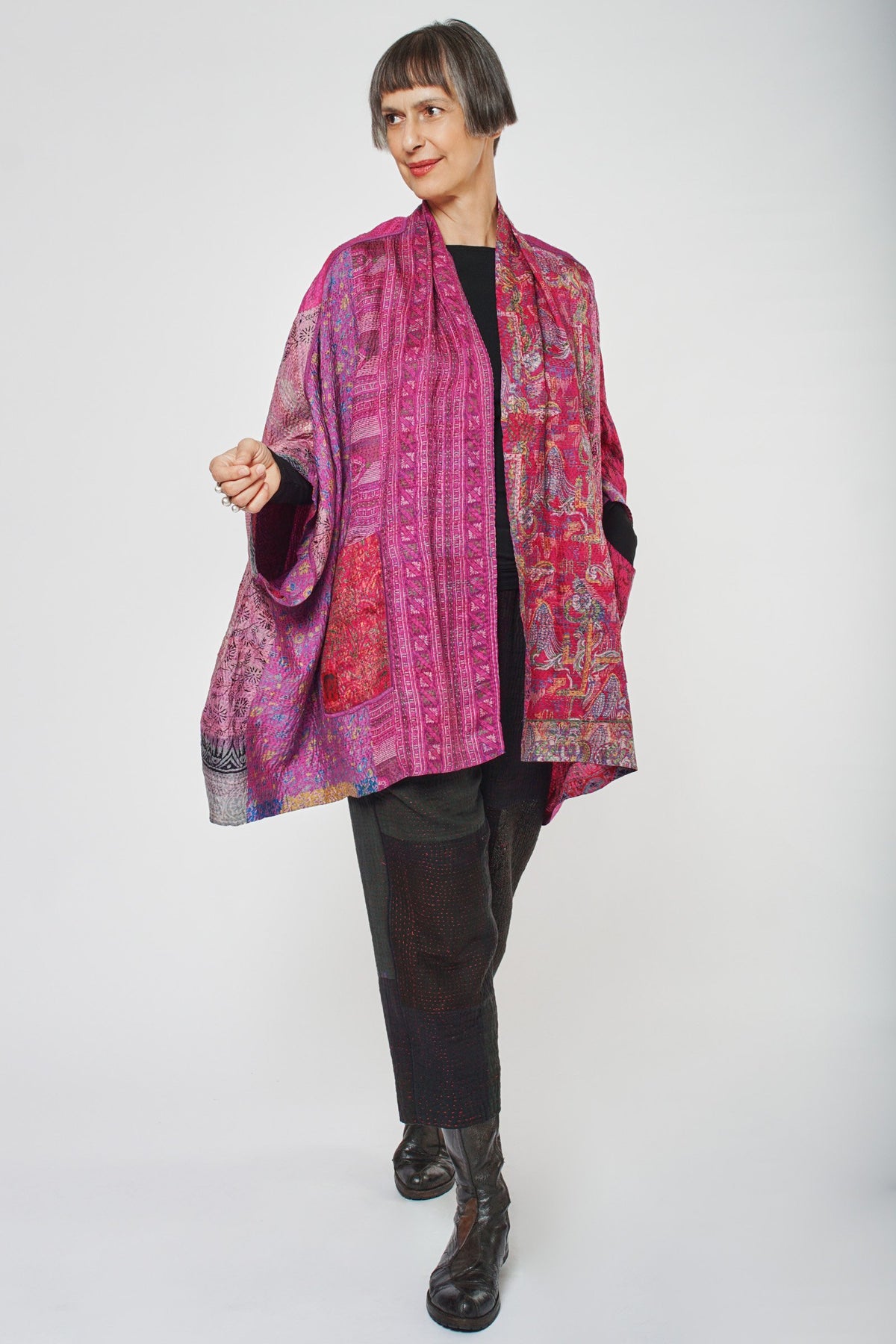 Double Collar Poncho #8