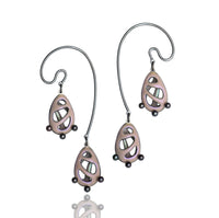 Double Pearl Teardrop Earrings