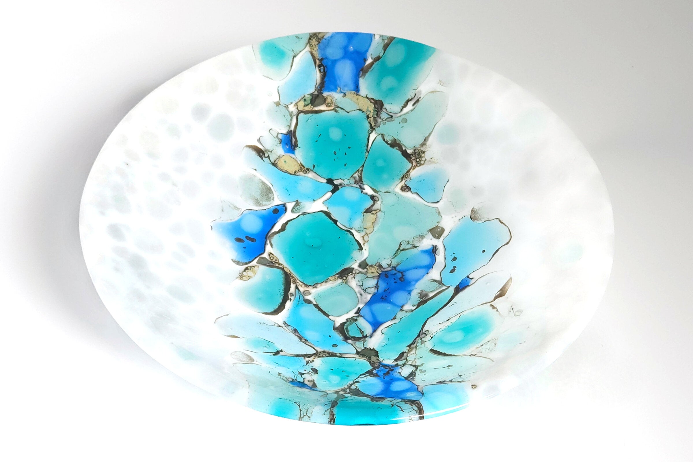 Saunter Series Bowl, Turquoise Cloud Mosaic