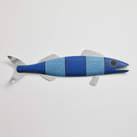 Medium Fish with Fins and Teeth in Blue Stripes