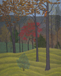 Red Tree and Woodpecker