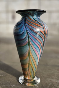Feathered Tropical Vase