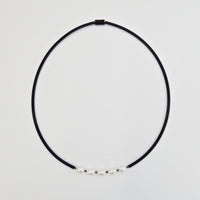 Freshwater Pearl and Rubber Necklace