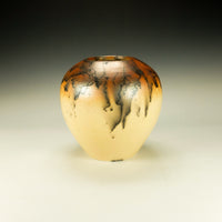 Orange, Black and Mustard Raku Pottery