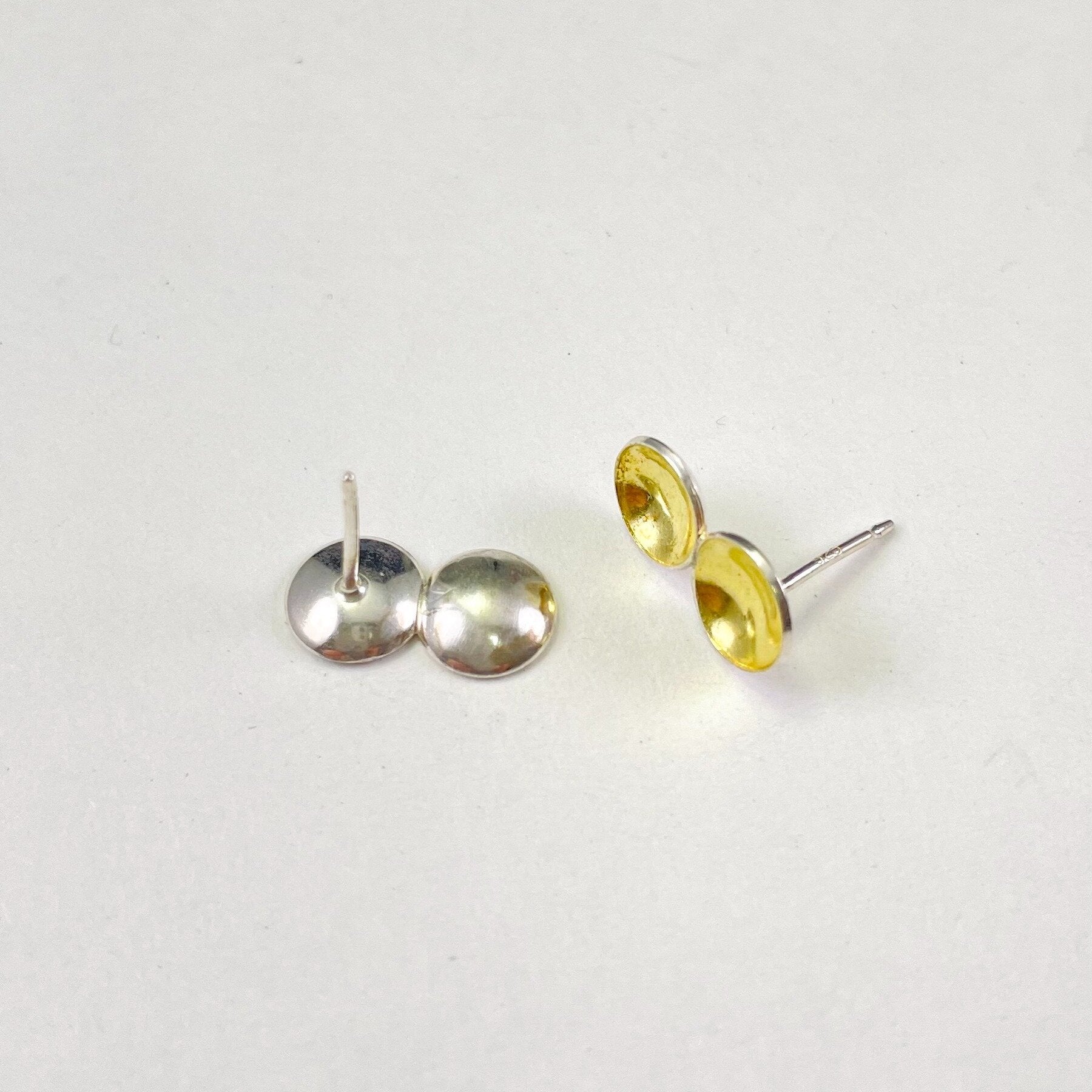 Double Gold Stud Earrings