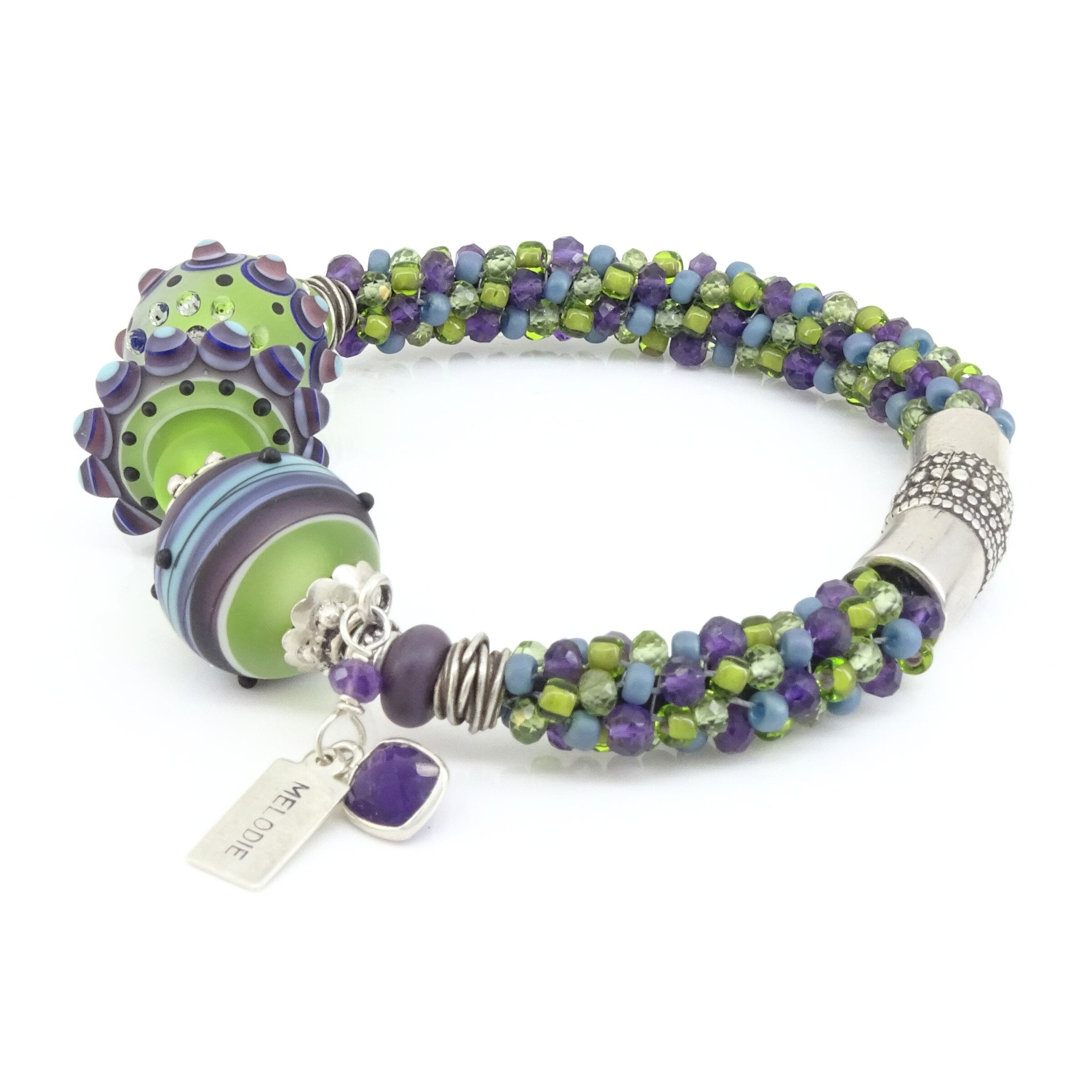 Apple Green & Lavender Bracelet